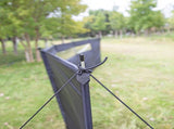Camping Windbreak with Clear Windows & Carry Bag 725x140cm Black Outdoor Privacy Shelter V63-953281