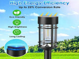 Solar Pathway Lights Outdoor, 8 Pack Metal Glass Solar Lights Outdoor Waterproof Auto On/Off V1079-COOLLIGHT01