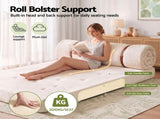 Artiss Convertible Sofa Bed Roll-Up Sleeper Chair Fold Out Couch Floor Lounge SB-C-ROLL-WH