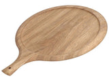 Wooden Pizza Tray Durable Round Serving Board with Handle Bread Food Dinner Plate for Restaurant V1294-YM0714-3118210230011