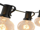 String Light IP44 Waterproof 50FT 50 Bulbs 4 Spare Bulbs Plug in G40 Tungsten String Light for V1294-YM0901-3111240163911