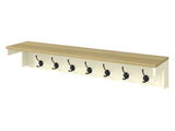 Levede Coat Rack Wall Mounted Shelf 7 Double Hooks Storage Entryway Hallway DH1050-CR-AU