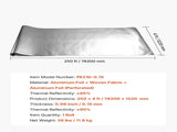 Double Reflective Insulation Roll, Perforated Woven Fabric Radiant Barrier, 0.15mm 76.2m x 1.22m, V952-LBPEBZBRFSFSJ19JC001V0