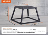 Plyometric Jump Box, 18 Inch Plyo Box, Steel Plyometric Platform and Jumping Agility Box, Anti-Slip V952-TXTD18YCGTHS557XIV0