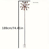 Solar Powered Metal Wind Spinner with LED Lights V1142-LP601099555617858