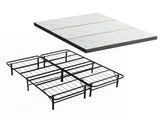 Giselle Folding Bed with Mattress Queen Portable Foldable Guest Bed Bamboo Cover FOAM-MFM-BF-BAM-Q