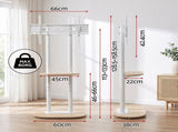 Artiss Mobile TV Floor Stand 40-75" Bracket Universal Adjustable Shelves Wheels TV-MOUN-4075-WH