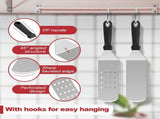 8Pcs Professional Stainless Steel Griddle Spatula Tools With Storage Bag, Griddle Accessories Kit V1188-MS-825-002