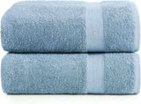 Bath Sheets Bathroom Towel Set- 2 Pack 100% Cotton Extra Large Bath Towels, Oversized Bath Towels, V1258-DP02-C-1234