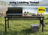 Gardeon BBQ Camp Table, 90*60*66 Portable Foldable Lightweight Grill Outdoor Metal Table 3.9kg XFEL-TABLE-MESH-90-BK