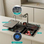 2024 Integratedfall Kitchen Sink Honeycomb Technology Large Digitial Display Stainless Steel V255-NDW-7546