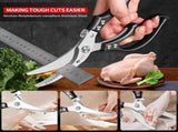 Heavy Duty Kitchen Shears, Poultry Scissors for Cutting Chicken Bones, German Stainless Steel, V1107-CS-CFBXGJDH