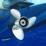 Outboard Propeller, Replace for OEM 3860709, 3-Blade 14.5" x 21" Pitch Steel Boat Propeller, V952-CLXJY31412X211DRFV0