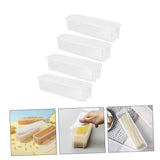 4-Pack Plastic Keeping Storage Boxes, Translucent PP Food Containers for Kitchen and Family Use V1370-AZ4-15280