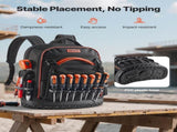 Tool Backpack, 64 Pockets, Heavy-duty Tools Storage Organizer Work Bags with Laptop Compartment & V952-GJBB1416INCHEILMT001V0