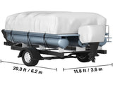 Pontoon Boat Cover, Fit for 17'-20' Boat, Heavy Duty 600D Marine Grade Oxford Fabric, UV Resistant V952-FQCZYCYCB21245KUNV0