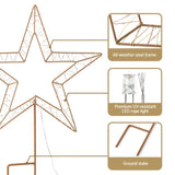 100 LED Christmas Lights Fairy Light Ground Star Garden Decoration Jingle Jollys XMAS-MOT-STAR-WARM