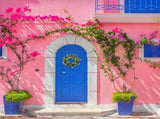 Artificial Green Wreath Wall Hanging Wreath Spring Door Decoration for Indoor Outdoor V1294-YM0718-10152851