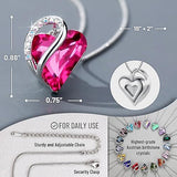 Infinity Love Heart Necklace, Birthstone Necklace for Women, Jewelry for Women with Healing V1164-325788