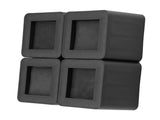 4pcs Set Furniture Leg Risers PP Plastic NOn Slip Riser for Table Desk Bed Sofa Black Color V1294-YM0901-JY05059