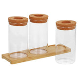 Set of 3 Clear Glass Plant Propagation Bottles for Indoor Gardening, Terrarium Decoration and Plant V1370-AZ4-14300