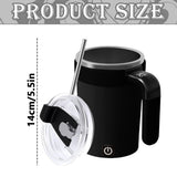 Temperature Display Self Stirring Coffee Mug, Rechargeable Stirring Mug, Automatic Self Stirring Cup V1369-AZ3-W-22484
