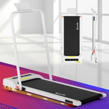 Everfit Treadmill Electric Walking Pad Incline Under Desk 380mm White TMILL-380H-INC-WH