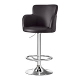 Artiss 1x Leather Bar Stools Swivel Adjustable Gas Lift PU Counter Chairs Brown BA-K-7200-BR