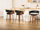 Artiss Bar Stools Set of 3 Kitchen Wooden Bar Stool Dining Chair 65cm BA-TW-8201-BKX3