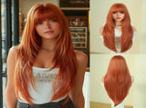 High-Density Synthetic Wig Heat-Resistant Wig Tea-Colored Wig Long Straight Wig - Dark Sand Gold V1102-108-24340-DAR-85CM-33INCH
