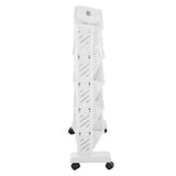 White Storage Organizer Shelf Removable Plastic Movable Bookshelf for Home Study Room 5 Layer V1294-YM0703-3112230036911