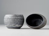 Cup Set Sho Chu 2pcs 320ml Silver Bronze Glaze V637-C5466