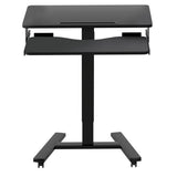 Levede Mobile Standing Desk Adjustable Height Table DH1075-BK-AU