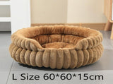Detachable Notch Style Round Pet All Season Thick Cushion Pet Nest, Moisture Proof Indoor Pet V1221-XM-LB2823-GM115