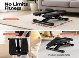 Everfit Mini Stepper with Resistance Rope Aerobic for Exercise Compact Home Workout Black STEPPER-YG-RD-BK