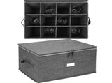 Storage Cases, Wine Glass Storage Box Containers for Glassware or Crystal, Holds 12 Wine Glasses, V1192-AZ-W-10744