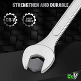 Swanlake 19Pc Stubby Spanner Set Metric 6-24mm Crv 12 Point Open End with Pouch V465-66177