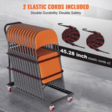 Folding Chair Dolly, Iron Commercial Cart with 12 Chairs Capacity, Folding Chairs Rack Trolley with V952-ZYTC422136YCTP8YBV0