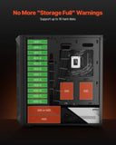 PC Gaming Case, Mid-Tower, Computer Case with High-Airflow Tempered Glass Panel, Dust Filter, 4 x V952-DNJXZT120MMBU4Q2Z001V9