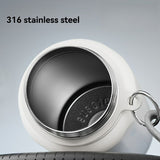 316 Stainless Steel Water Bottle Outdoor Insulated Bottle Sports Straw Bottle - White - Size 1200ml V1102-122-95094-WHT-1200ML