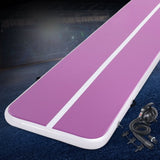 Everfit 4M Air Track Gymnastics Tumbling Exercise Yoga Mat W/ Pump Inflatable Purple ATM-4-1-01M-PU-AP