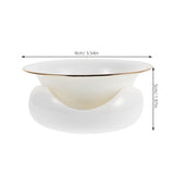 Porcelain Ceramic Tea Strainer with Stand Holder, Chinese Kung Fu Tea Filter Colander for Home, V1369-AZ3-W-17089