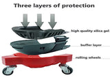 1 Pair Set Red Multi-Function Knee Pads with Swivel Wheels Comfortable Knee Protection Ideal V888-ELOSUNG17565
