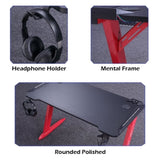 120cm RGB Gaming Desk Desktop PC Computer Desks Desktop Racing Table Office Laptop Home AU V255-D2108-120