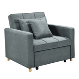 Suri 3-in-1 Convertible Sofa Chair Bed by Sarantino - Airforce Blue SOFA-YGG-7001-LNN-BLU