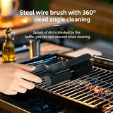 Rechargeable Electric Grill Cleaning Brush, Cordless 3 Speed Stainless Steel Brush Head, IPX5 V1189-LC-HW-00410