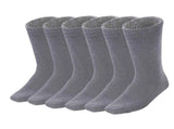 6 Pairs BAMBOO SOCKS Mens Heavy Duty Premium Thick Work Socks Cushion BULK - Charcoal Grey V563-6MBSKS-CHRCLGRY-SIZE6-11