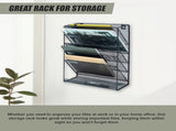Wall Mount 6 Pocket Hanging File Sorter Organizer Folder Holder Rack Storage V63-822681