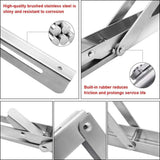2 PCS Heavy Duty Stainless Steel Folding Shelf Bench Table Bracket, Max Load 660lb/300kg, Long V1259-DP01-A-1367