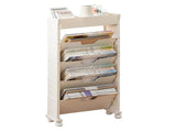 Classroom Bookshelf Multilayer with Universal Wheel Book Storage Shelving for Living Room V1294-YM0512-3117220266611